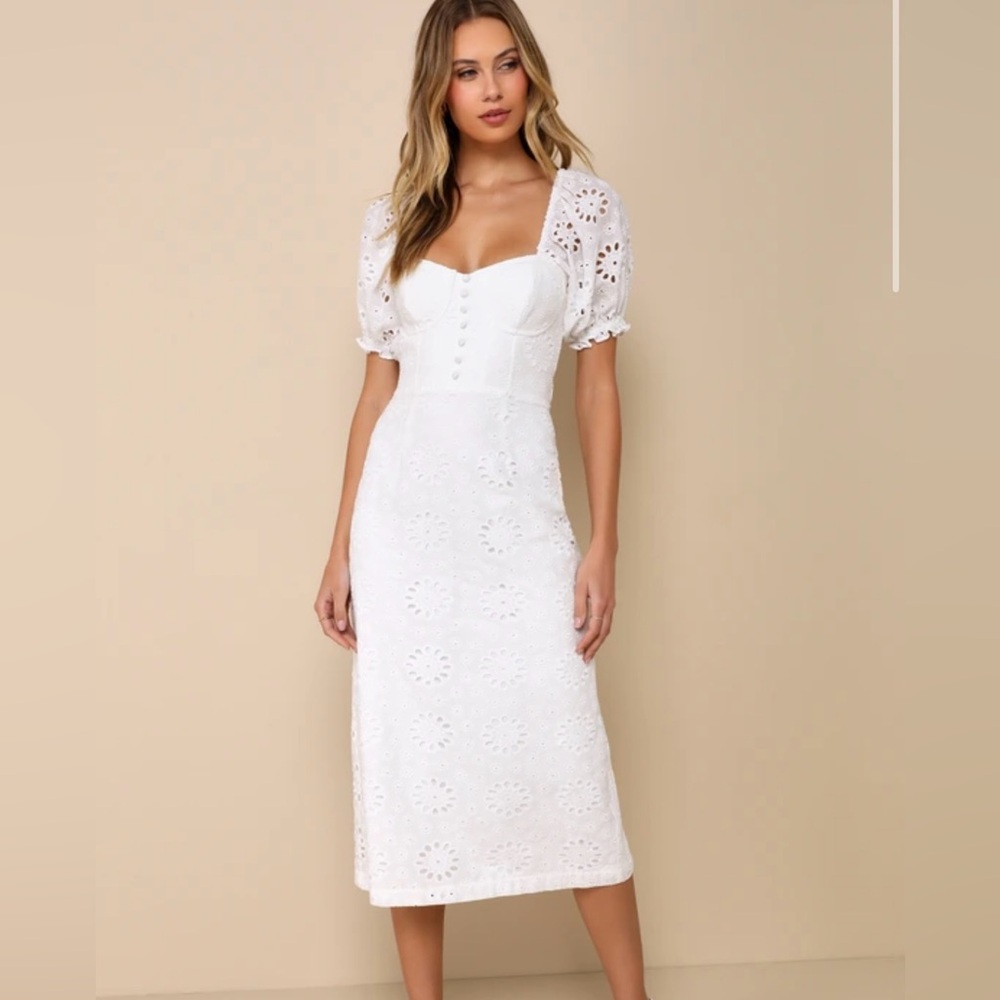 White lulus midi dress